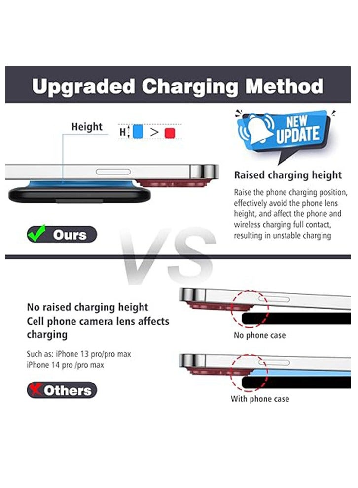 Arabest 3 in-1 Wireless Charging Pad Magnetic Foldable Charger Station Fast Travel Charger for Multiple Devices Adapt with Phone, iWatch Series, AirPods 3/2 - Image 4