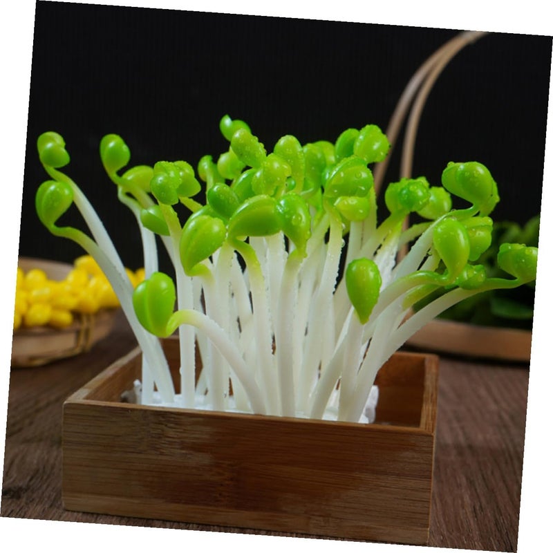 12pcs Artificial Bean Sprouts Simulation Vegetable Model PVC Fake Bean Sprout Props for Restaurant Display Photo Decoration Teaching Tool with Vivid Color and Design - Image 5