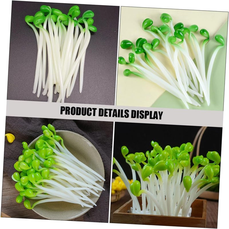 12pcs Artificial Bean Sprouts Simulation Vegetable Model PVC Fake Bean Sprout Props for Restaurant Display Photo Decoration Teaching Tool with Vivid Color and Design - Image 4