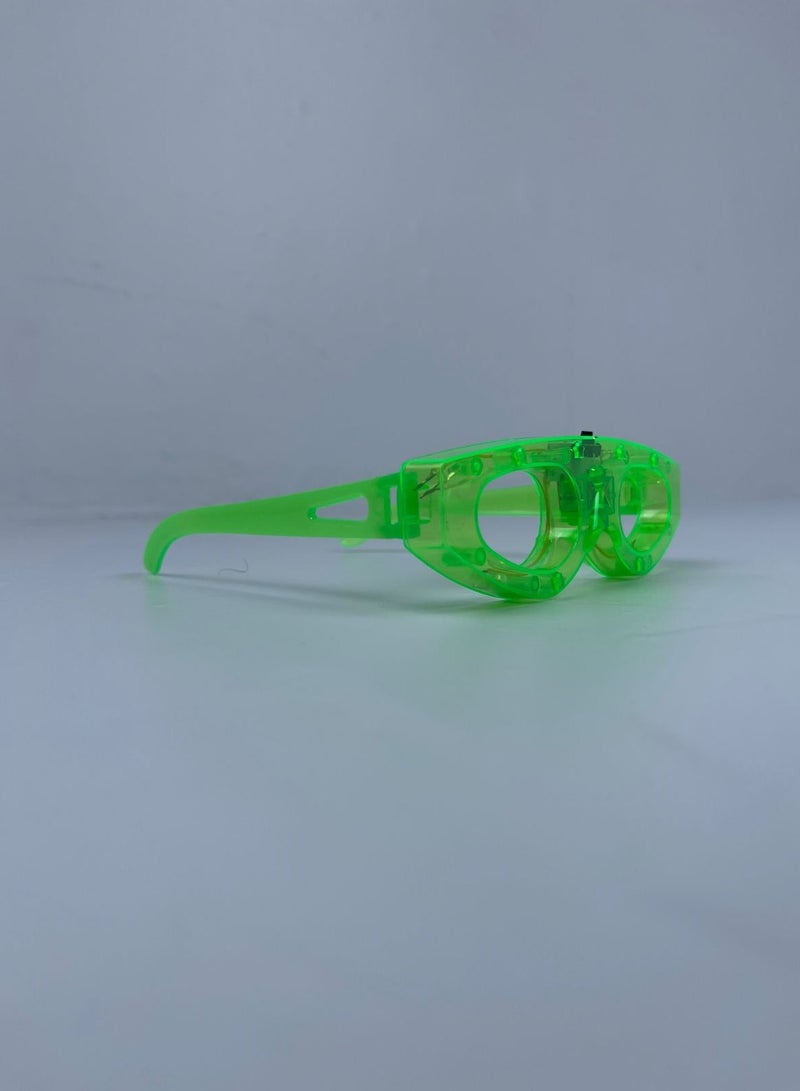 Green Light-Up Celebration Glasses - Image 3