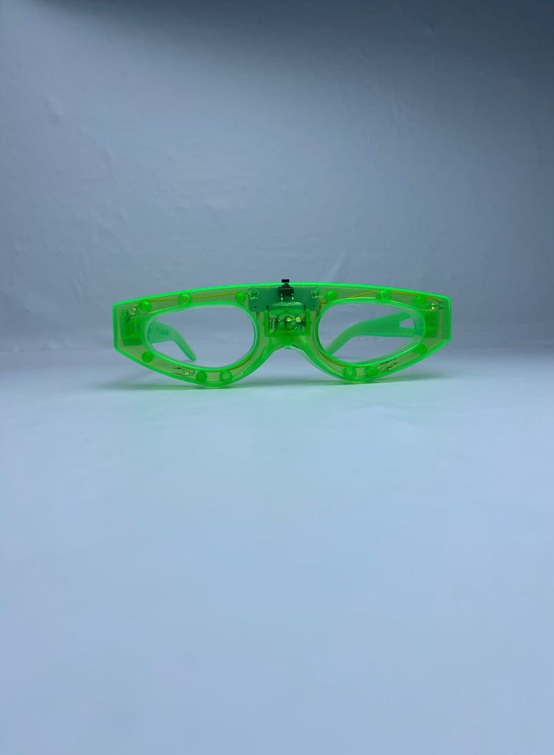 Green Light-Up Celebration Glasses - Image 2