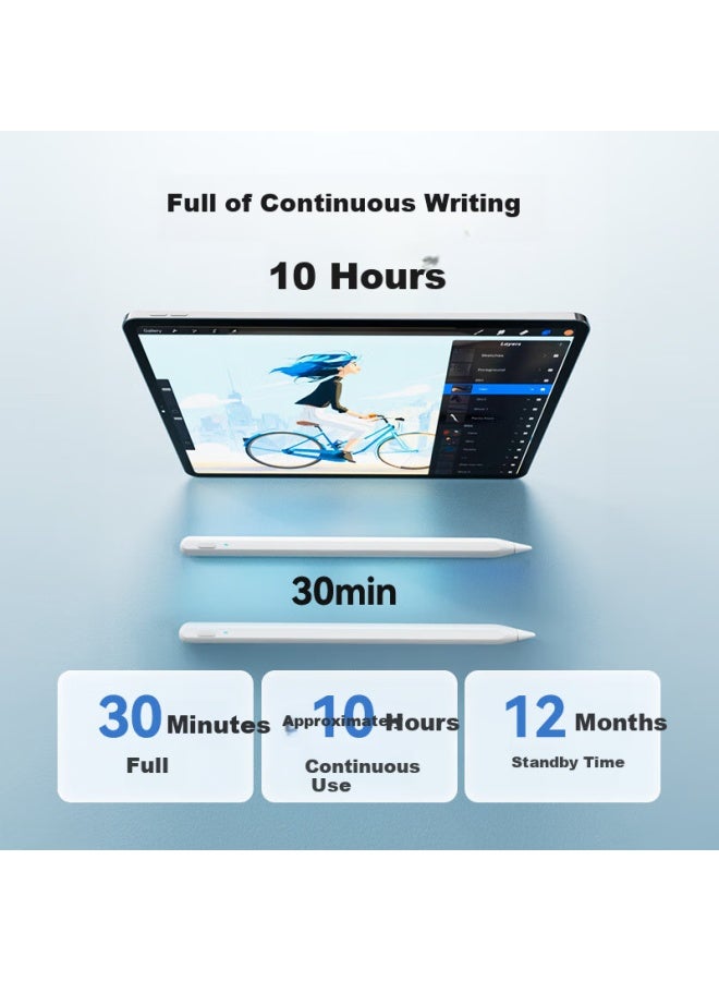 JD.com Jd Original Capacitive Stylus For Ipad, Compatible With Apple Pencil For 25 Years Pro/air/mini/ipad11 Tablet, Touchscreen Writing Pen, Apple Pencil Second Generation, Anti-mistouch - Image 4