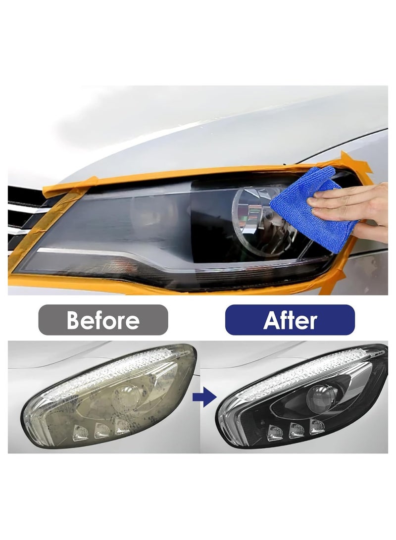 MR.SMART CAR Headlight Restoration Kit, Glass Scratch Renovation Tool, Automobile Headlight Lens Polish Repair Tool with UV Block Coat to Remove Yellowing, Haze, Oxidation for Taillights, Foglights - Image 5
