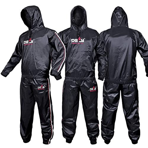 DEFY Challenge Your Fear DEFY Heavy Duty Sauna Suit for Weight Loss Full Body Wrap Hoodie Men Women Anti-Rip Sweat suit Gym Workout Exercise Gear - Image 1