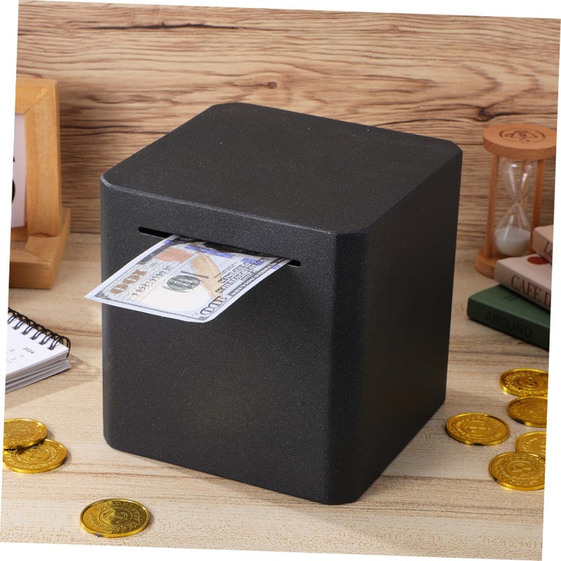 Stainless Steel Piggy Bank For Adults Modern Money Saving Box With Slot - Image 5