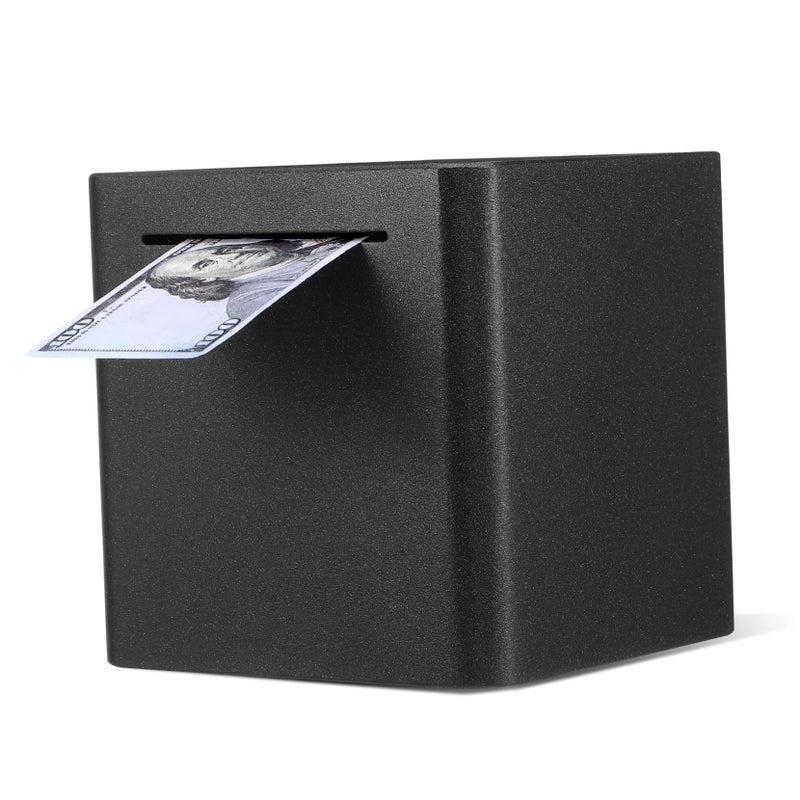 Stainless Steel Piggy Bank For Adults Modern Money Saving Box With Slot - Image 2