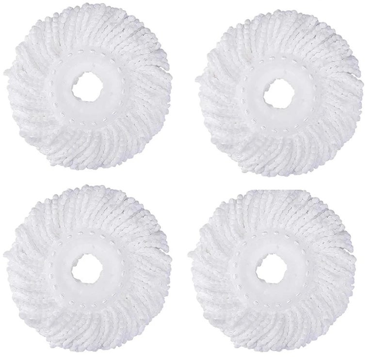 Naivete Microfiber Mop Head Refill Set White (Mop Set of 4, 20cm x 20cm x 5cm) - Image 1