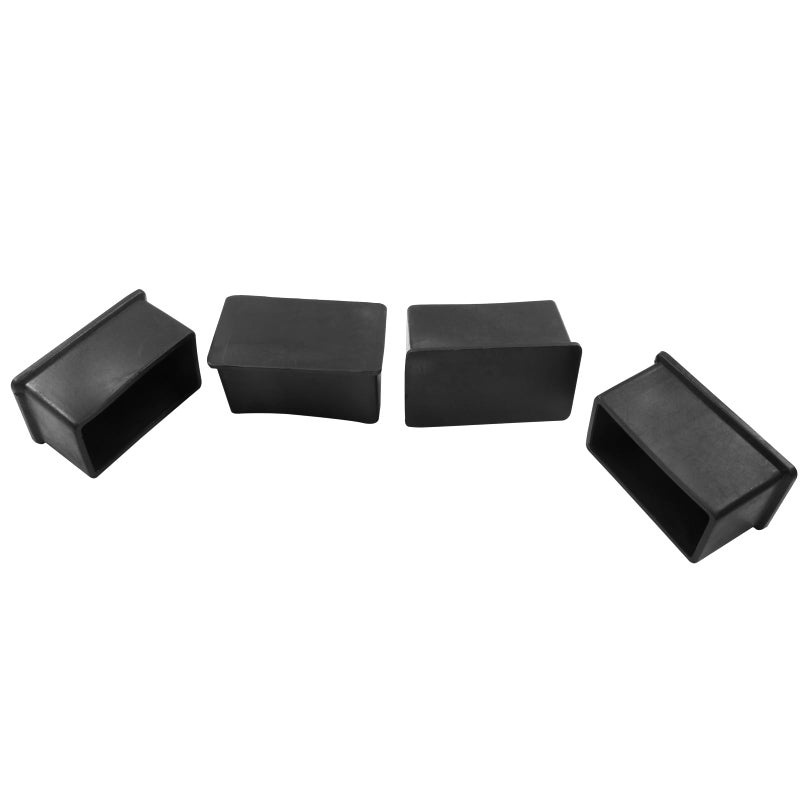Phituoda 8 Pieces Rubber Furniture Leg Caps, 25Mm X 50Mm Rectangle Chair Table Leg Covers, Soft Furniture Feet End Cap Tips Floor Protector For Chair Table - Image 2