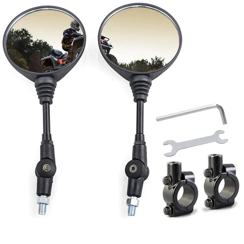 SEMIMO Universal Motorcycle Rear View Mirror M10 Compatible with Motorcycle Motorbike ATV UTV Scooter Moped Sportsman Dirt Bike Cruiser