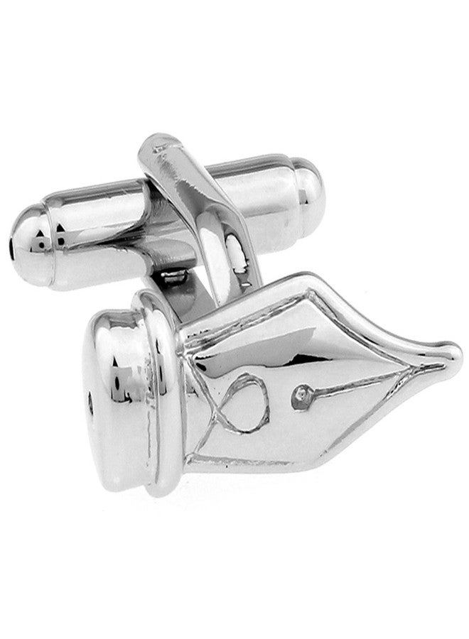 Vcufflinks Quill Fountain Pen Pair Cufflinks - Image 1
