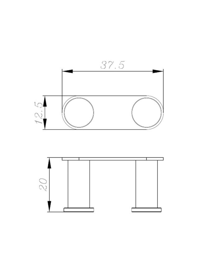 DANUBE HOME Milano Plus Andy Double Robe Hook For Hanging Clothes & Towel - Chrome Space-Saving Storage Stainless Steel Hanger Modern Bathroom Fixtures - (37.5X20X12.5) Cm - Image 2