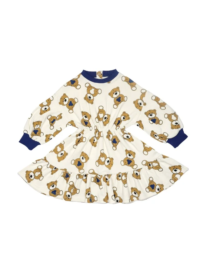 ايكو AIKO - Girls AOP Bear Print Sweat Dress 11-12Years