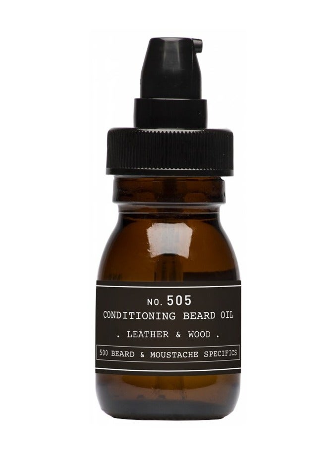 Depot No. 505 Beard Oil Leather & Wood 30ml - Image 1