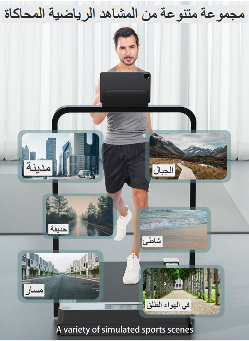 Walking Pad Treadmill,Under Desk Treadmills, 2 in 1 Foldable for Home, Walking Pad with Handle Bar, Widened Running Belt, with Remote Control & LED Touch Screen