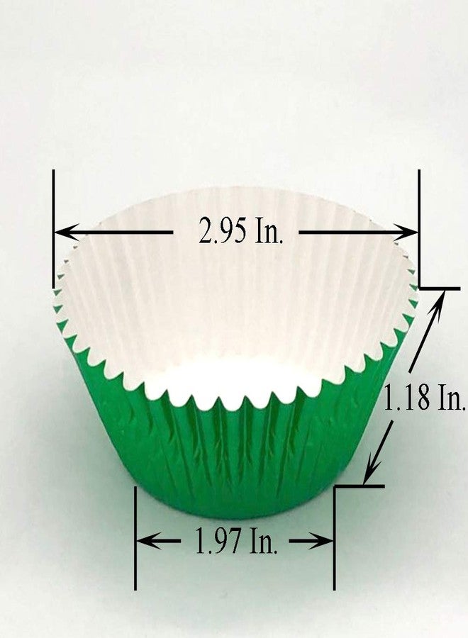 Huaswan Bold Green Foil Cupcake Liners Standard Paper Baking Cups for Party, Birthday and More, 120-Count - Image 2
