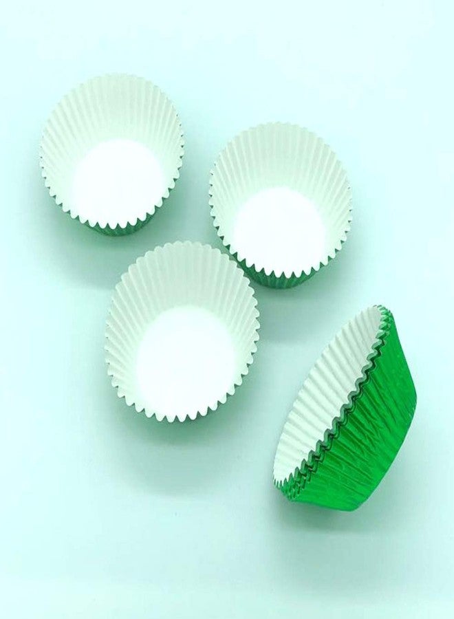 Huaswan Bold Green Foil Cupcake Liners Standard Paper Baking Cups for Party, Birthday and More, 120-Count - Image 3