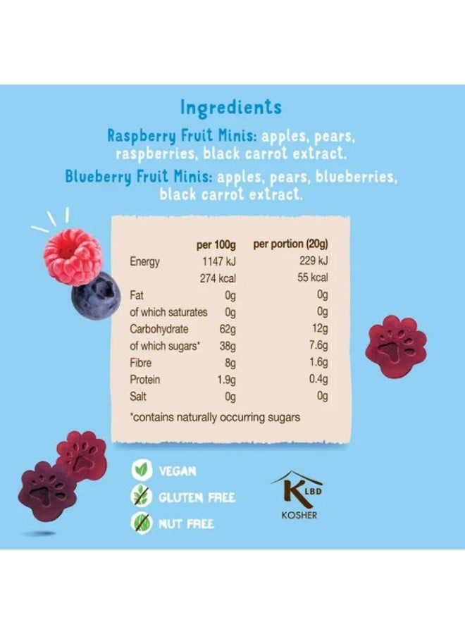 بير قطع فواكه صغيرة بنكهة التوت البري والتوت الأزرق، مكونات طبيعية 100%، بدون إضافة سكر، 5 × 20 غرام - Image 2