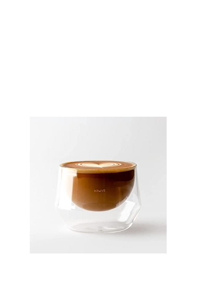 Kruve Imagine Coffee Glasses, Double-Walled Hand-Blown  Borosilicate Glass, Design Optimized for latte art - 200ml - Image 5