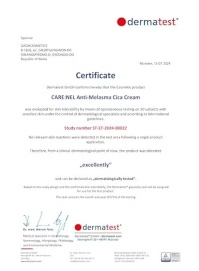 CARENEL CARE:NEL Melasma Treatment for Face Cream - Dark Spot Remover Centella Asiatica - Korean Skin Care Beauty Products 40ml/1.35 fl.oz - Image 4