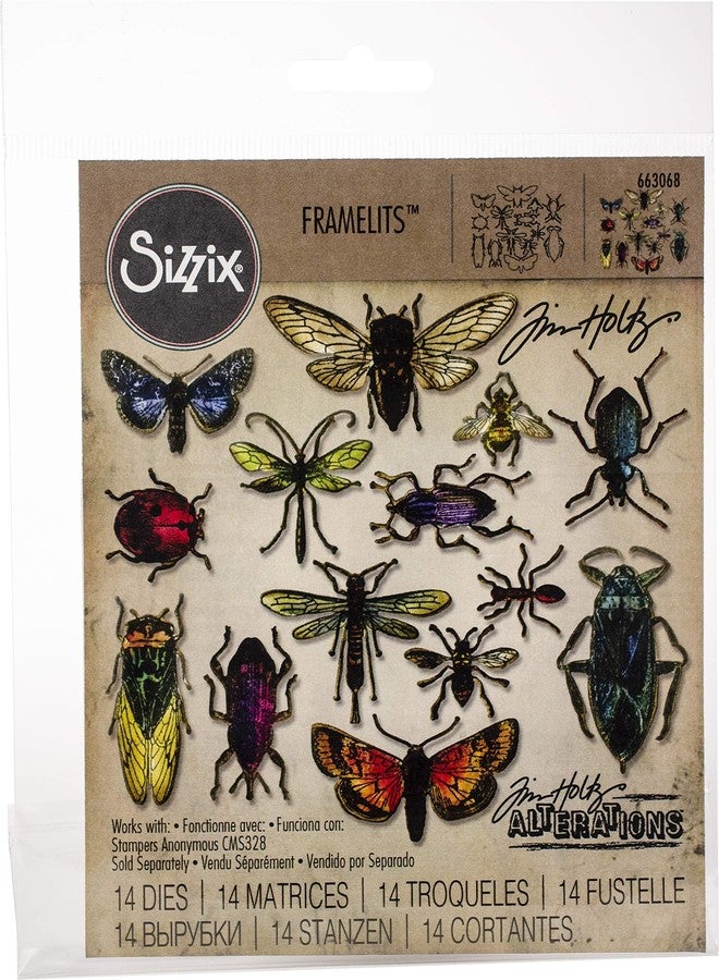 Sizzix Framelits Die Set Entomology by Tim Holtz (14-Pack), Multicolor - Image 1
