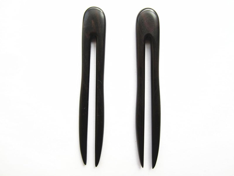 Zzbsdouble 2 Count Hair Sticks Natural Black Sandalwoodebony Handmade Carved Hair Clip Shawl Hair Pins Pack of 2 Pcs Double