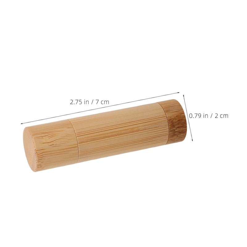 5pcs Bamboo Lip Balm Containers: Empty Lipstick Tubes for DIY Lipgloss - Lip Balm Making Tools - Deodorant Container Bottles Travle Size 5g/0.18oz - Image 4
