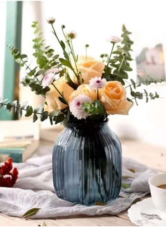 HOME TASTE Hometaste Glass Flower Vase Glass Vase Stylishvase Unique Design Flower Vase Decorative Glass Vase Cylinder Flower Vase Glass Vase Bottle Vase For Home Decor Living Room (Purple) 