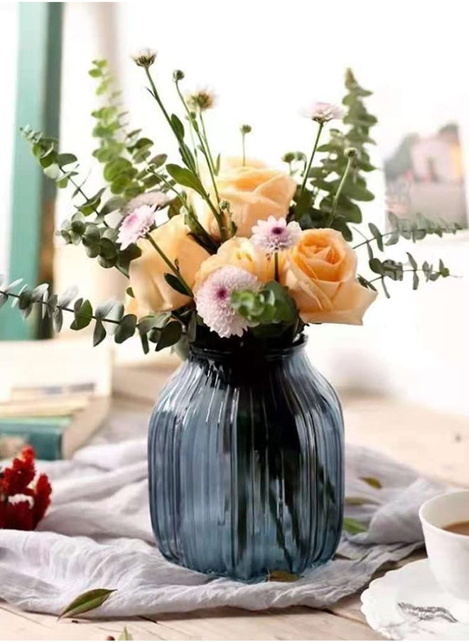 HOME TASTE Hometaste Glass Flower Vase Glass Vase Stylishvase Unique Design Flower Vase Decorative Glass Vase Cylinder Flower Vase Glass Vase Bottle Vase For Home Decor Living Room (Purple) 