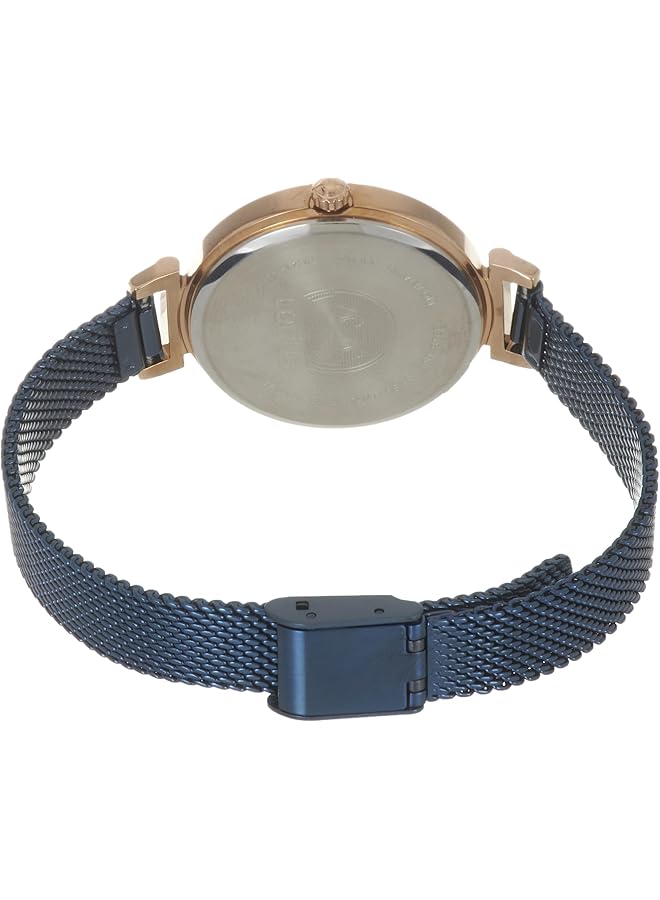 لوراس ساعة كوارتز تناظرية من الفولاذ المقاوم للصدأ بمينا أزرق داكن للنساء RG206TX9 - Image 2