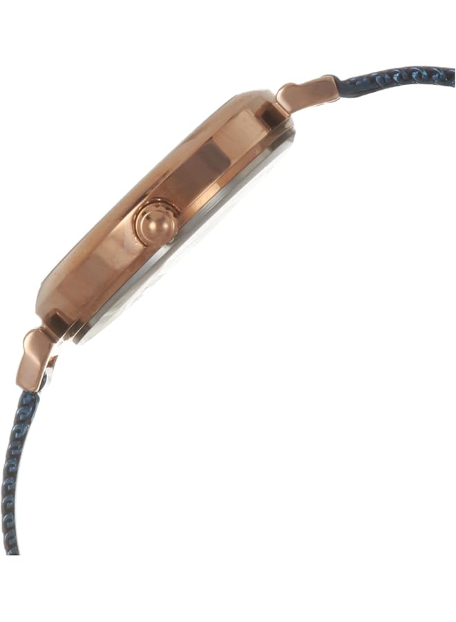 لوراس ساعة كوارتز تناظرية من الفولاذ المقاوم للصدأ بمينا أزرق داكن للنساء RG206TX9 - Image 3