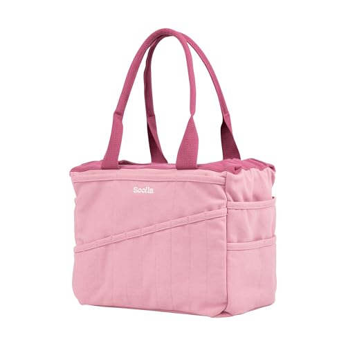 Soolla Studio Bag: Art Supply Storage & Pottery Tool Bag, Washable Craft Tote, Knitting Yarn Organizer, Crochet Projects, 30 Pockets, 20+ Canvas Colors, Gift for Artists & Teachers (Desert Rose) - Image 4