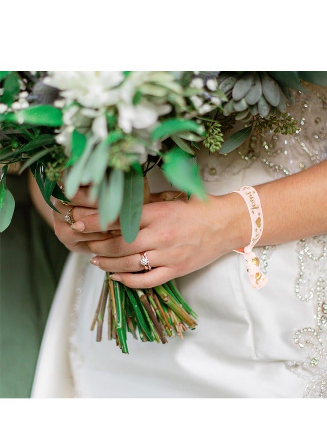 Hen Party Wristbands Set,1 White Bride Wristband + 10pcs Pink Team Bride Wristband - Image 5