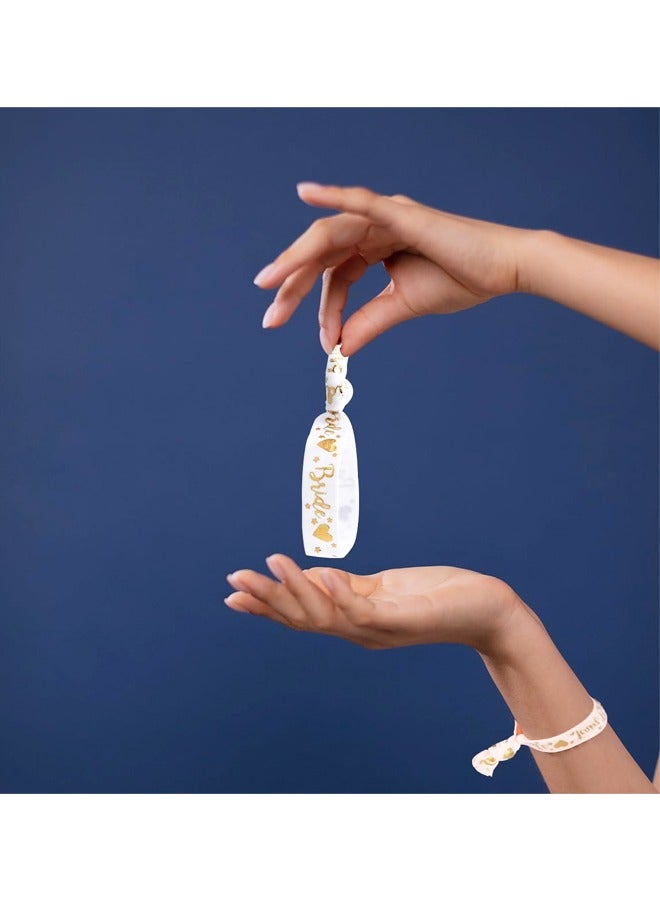 Hen Party Wristbands Set,1 White Bride Wristband + 10pcs Pink Team Bride Wristband - Image 4