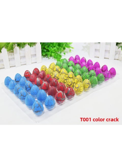 Dinosaur Toy Soft Glue Hatching Dinosaur Egg Color Crack Expansion Novelty Small Size Children Gift Stall Wholesale-Color:T001 Color Crack-Specification:2x3cm