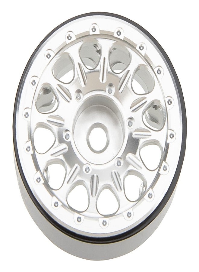 MEUS RACING 0.7 Beadlock Wheels Rims Wheel for Axial SCX30 Redcat Ascent-32 1/30 1/32 RC Crawler Upgrades (Type B, Silver) - Image 4