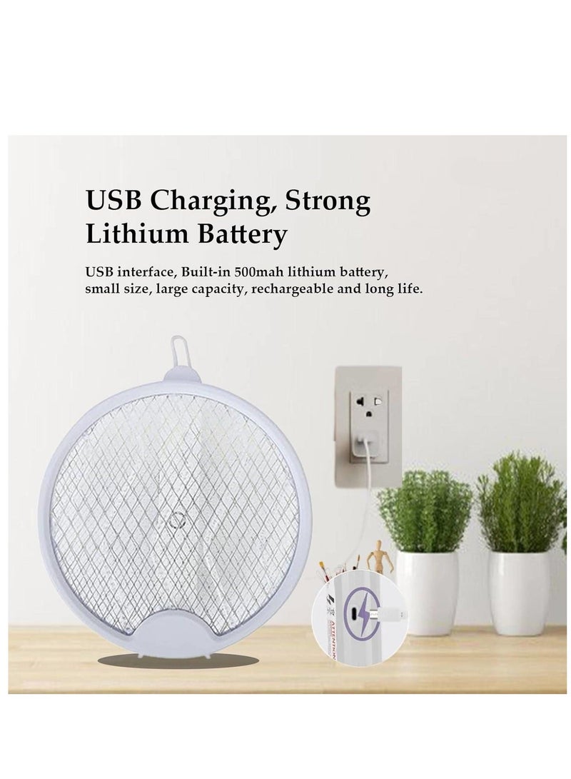 رالي مضرب ناموس كهربائي 3 في 1 قابل للشحن – قاتل ناموس مع مصيدة ضوئية - Image 3