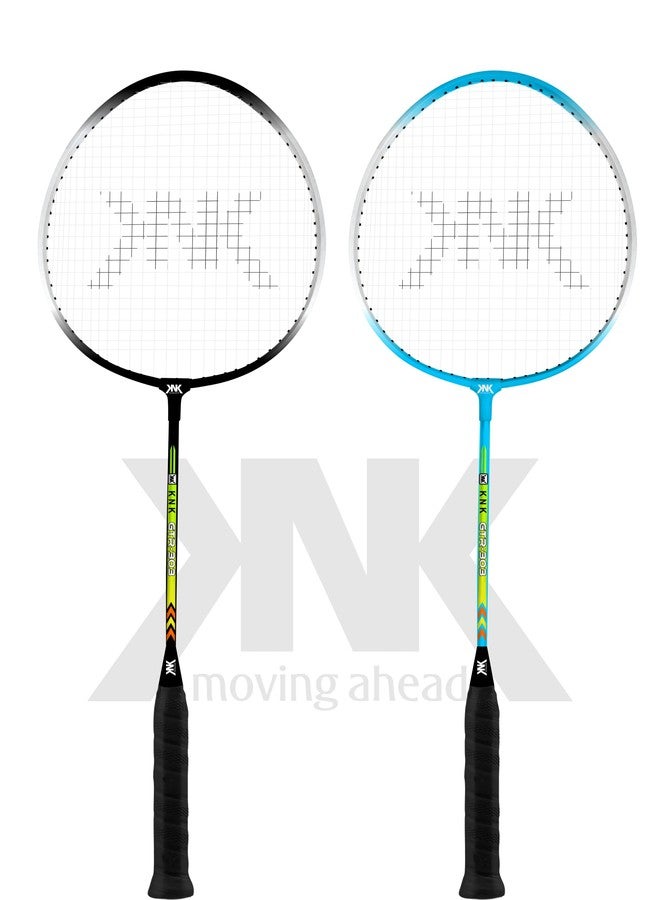 KNK GTR 303 Aluminium Shaft Badminton Lightweight Oval Shape Racket Set of 1 with 3 Pieces Nylon Shuttlecock (Badminton+6 Pieces Shuttlecock) - Image 3