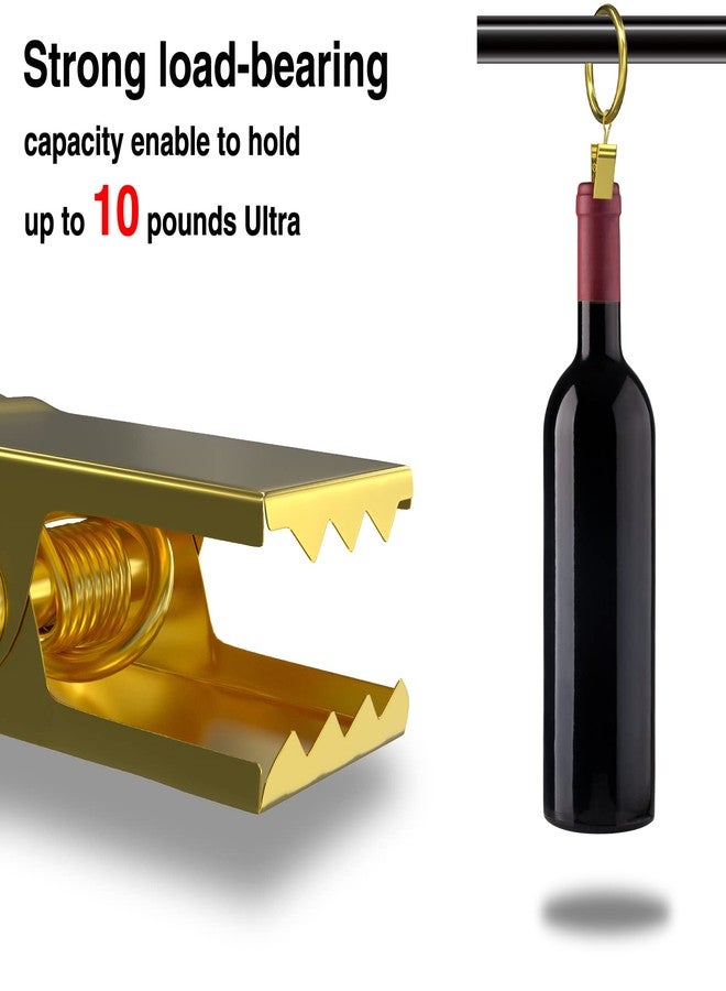 Lansian 44 Pack Gold Curtain Rings with Clips, Curtain Clips for Drapes, Drapery Rings for Pleated Drapes Heavy Duty, Shower Tension Rod Rings Hooks Hangers, 1.26 inch Fits 1.1 in Diameter Rod, Gold - Image 5