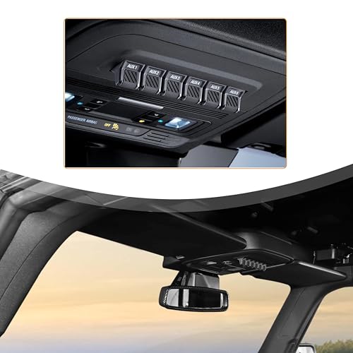 xcarpad OEM Style Auxiliary Upfitter Switches PlugPlay Aux Switch Panel Dash 6 Buttons 6x30A for Brocon 20212026 Super Duty F150 F250 F350 F450 F550F150Bronco 20212026 - Image 1