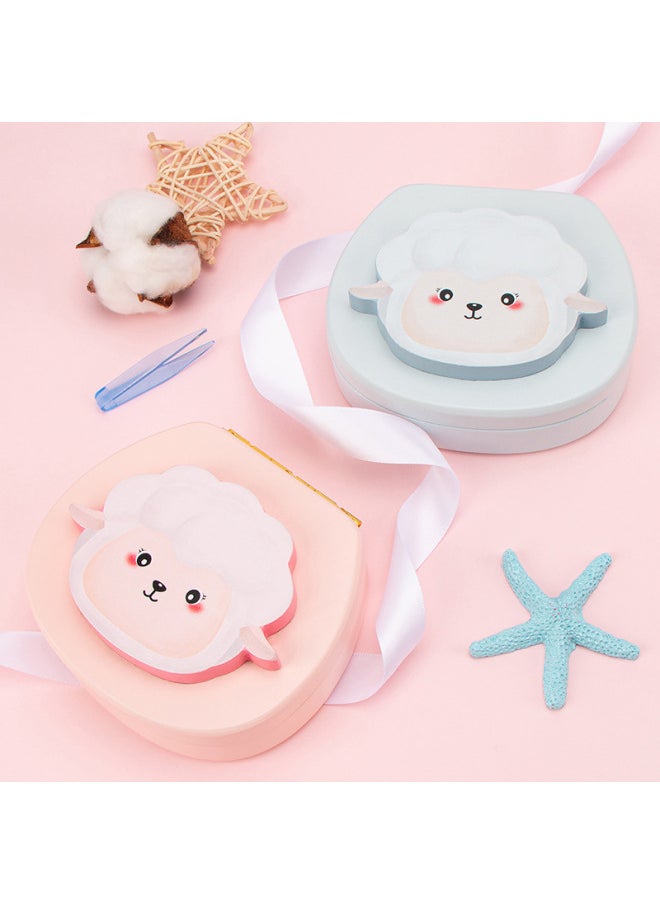 Generic - Deciduous Teeth Commemorative Box Wooden Boys And Girls Deciduous Teeth Box Children's Teeth Collection Storage Box Baby's Teeth Falling Storage Box-Color:Blue-Monkey - Image 1