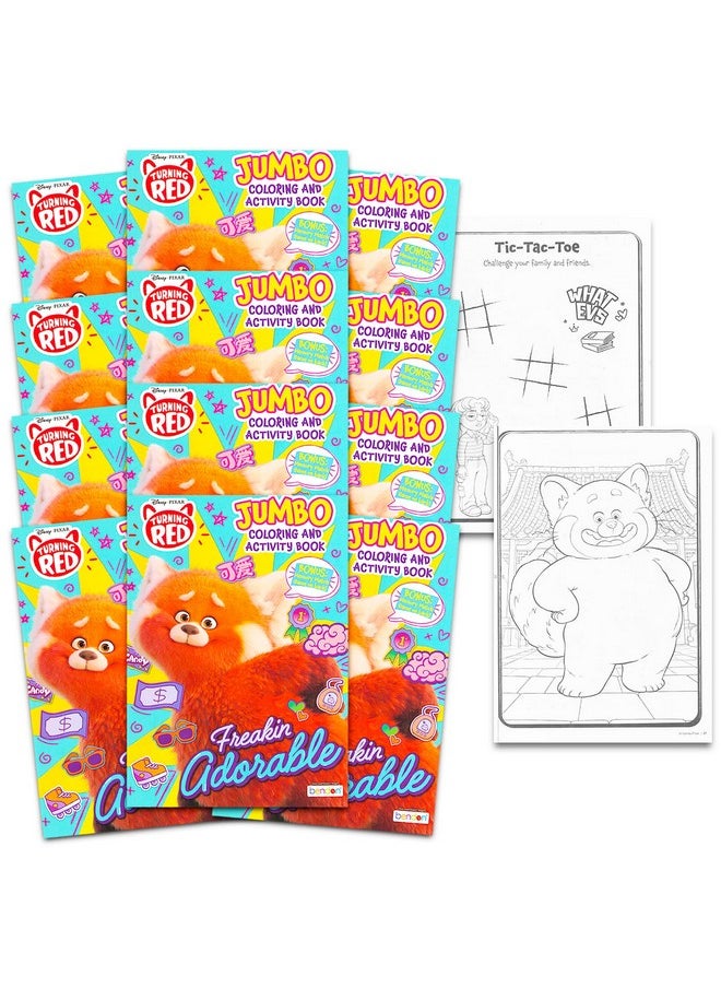 Classic Disney - Disney Turning Red Party Favors Set Bundle With 12 Turning Red Activity Books With Coloring Pages Games Activities And More (Turning Red Birthday Party Supplies) - Image 1