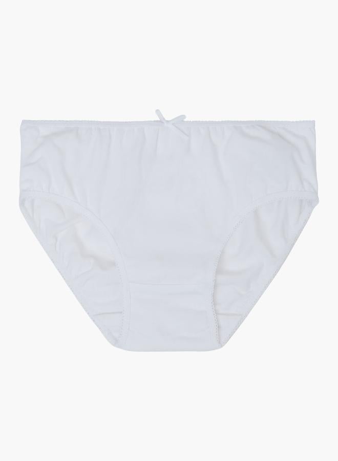 Styli Girls Pack of 5 - White Cotton Blend Briefs - Image 2