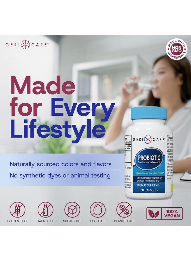 GeriCare S. Boulardii Probiotic Saccharomyces Boulardii - Probiotics for Digestive Health for Women & Men - 500mg - Compare to The Active Ingredient in Florastor Probiotic Gut Formula (50 Capsules) - Image 5
