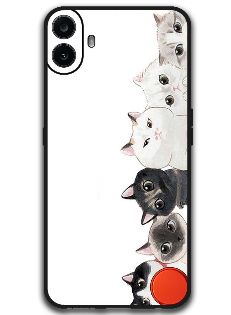 Theodor Protective Case Anti Scratch Shock Proof Bumper Cover For Nothing CMF Phone 1 Cute Cats - Image 1