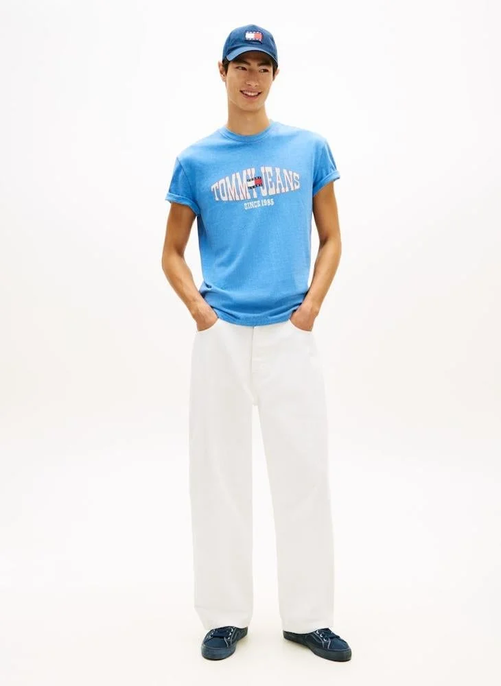 TOMMY JEANS  Wavy Flag Jersey T-Shirt for Men | Best Price UAE