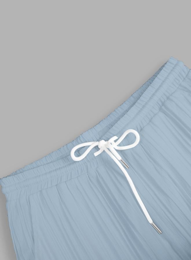 Take Two Solid Textured Shirt and Drawstring Waist Pants Co-Ords - Image 5