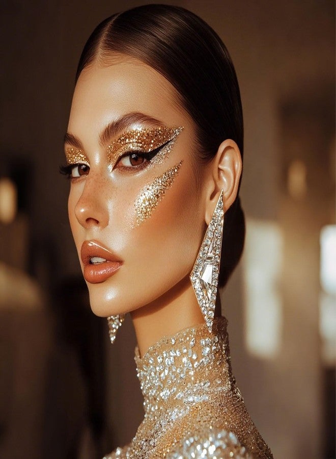 Dmsky 10 Colors Body Glitter,Face Glitter Makeup for Kids Women,Sparkly Chunky Hair Glitter for Eye Lip Hair Nails,Mardi Gras Glitter Makeup Face Paint,Singer Concerts Disco Rave Festival Accessories - Image 4
