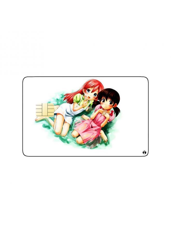 RKN PRINTED BANK CARD STICKER Cute Girls Drawing - Image 2