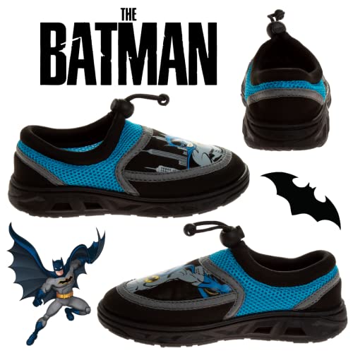 Josmo Batman Boys Water Shoes - Aqua Socks for Kids- Sandals Waterproof Sport Summer Slip-on Character Superhero Comics Outdoor Beach Pool Slides Swim Slippers (Size 7-8 Toddler) (Black/Yellow) - Image 5