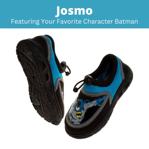 Josmo Batman Boys Water Shoes - Aqua Socks for Kids- Sandals Waterproof Sport Summer Slip-on Character Superhero Comics Outdoor Beach Pool Slides Swim Slippers (Size 7-8 Toddler) (Black/Yellow) - Image 2